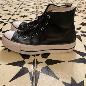platform leather chuck taylor hi tops